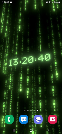 Matrix Digital Clock Screen 3