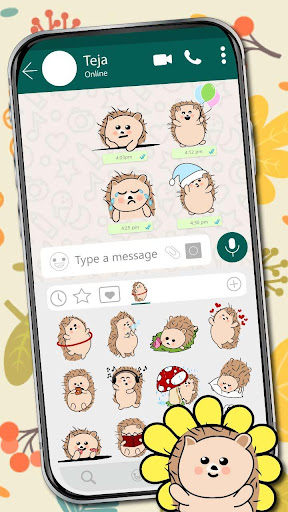 Baby Hedgehog Emoji Stickers