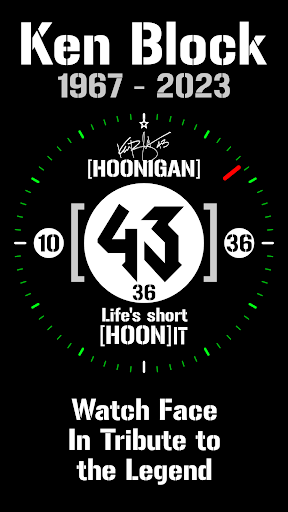 Android application Ken Block Watch Face screenshort