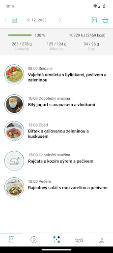 Android application NUTRIADAPT screenshort