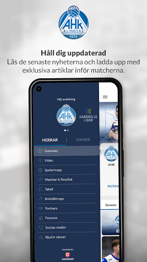 Android application Alingsås - Gameday screenshort