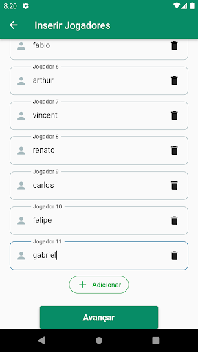 Android application FutRua: Organizador de futebol screenshort
