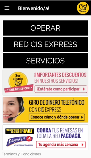 CIS Express APP Ecuador Screen 2
