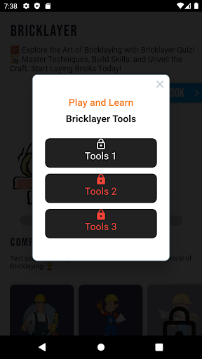 Bricklayer Quiz Game Screen 2