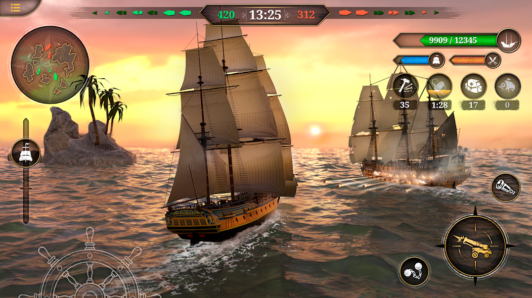 King of Sails: Ship Battle 0.9.539 APK + Mod (Unlimited money) untuk android