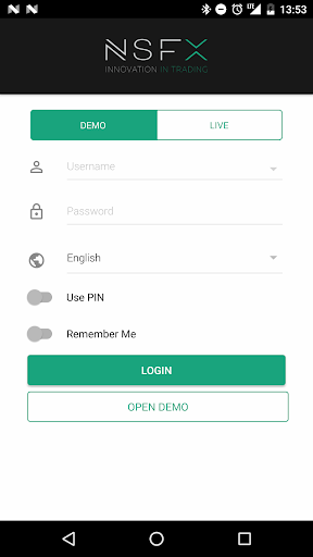 Android application NSFX Trader screenshort