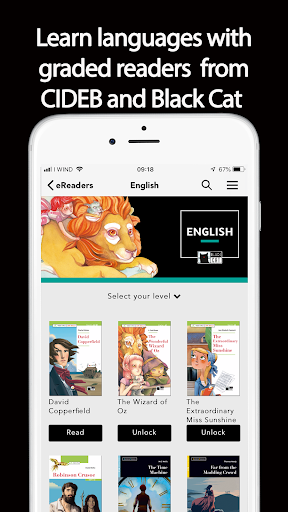 Android application eReaders Black Cat and Cideb screenshort
