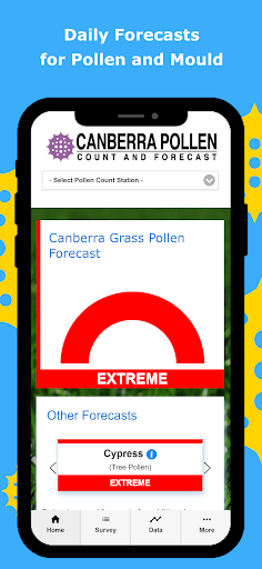 Android application Canberra Pollen Count screenshort