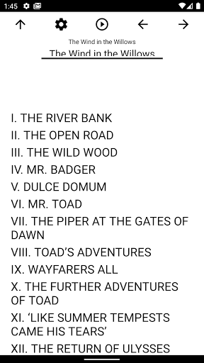 Android application Book, The Wind in the Willows screenshort