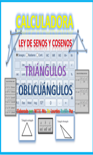 CALCULADORA LEY SENOS Y COSENOS PERÍMETROS Y ÁREAS