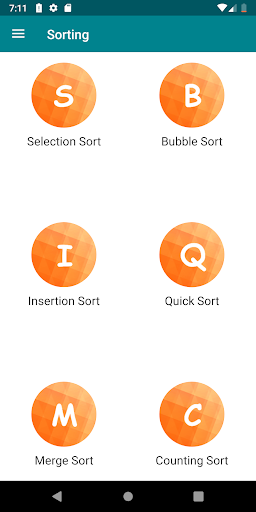 Android application Learn Algorithms in Java screenshort