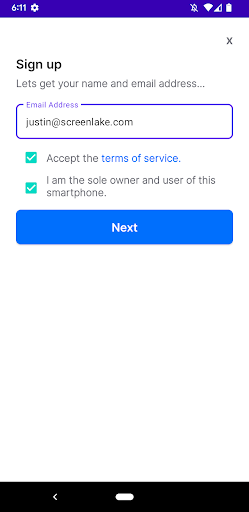Android application Screenlake screenshort