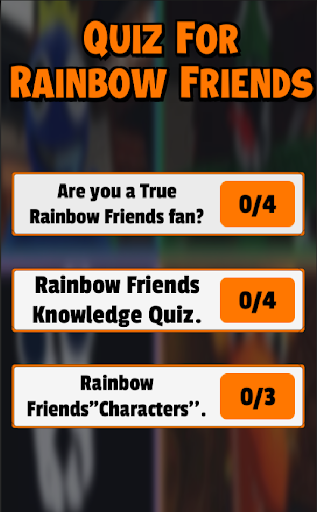 Quiz For Rainbow Friends