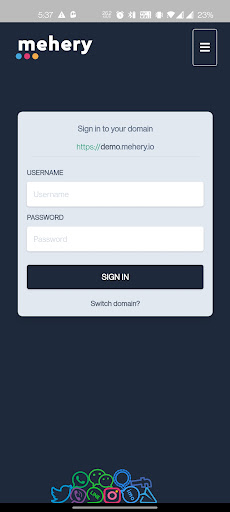 Android application Mehery screenshort