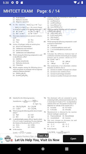 MHTCET EXAM PREVIOUS YEAR QUES