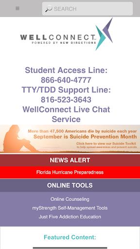 Android application WellConnect For You screenshort