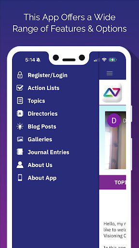 Dynamic Visioning Coach App Screen 3