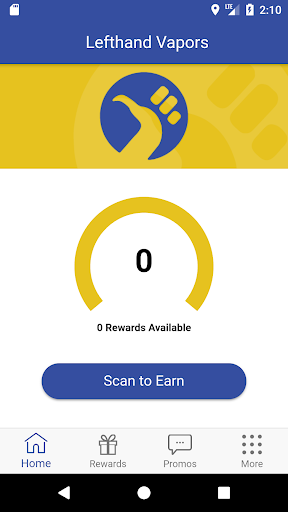 Android application Lefthand Rewards screenshort