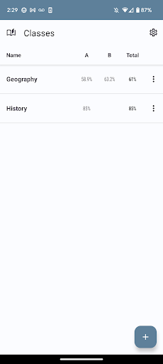 Android application Touch Grade screenshort