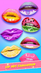 Lip Art Makeup Artist - Relaxing Girl Art Games  Screenshots 1