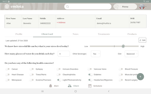 endota Spa Connect Screen 2