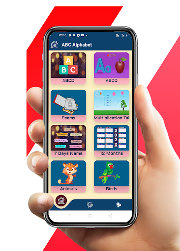 Android application abcd alphabet screenshort