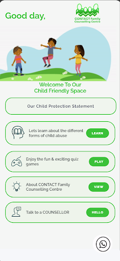 Android application CONTACT Child Friendly Space screenshort
