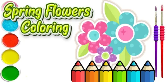 coloring beautiful flowers