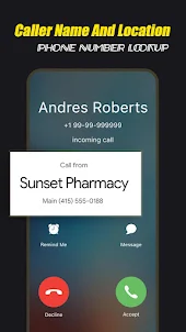 Caller Name And Location Info