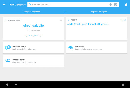 Screenshot of Portuguese Spanish Dictionary