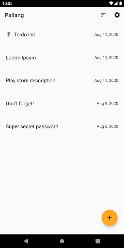 Android application Pallang - Simple Notes screenshort