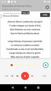 Captura de Pantalla 2 Himno Peru 6 Estrofas Aprender android