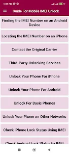 Guide For Mobile IMEI Unlock