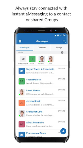 Android application Adoddle aMessage screenshort