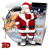 3D Christmas santa Theme icon