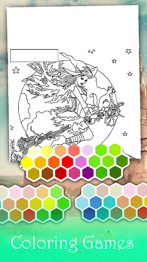 Halloween Coloring GameGlitter