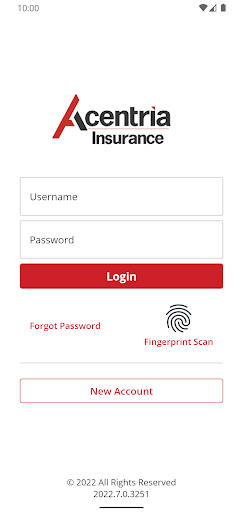 Android application Acentria Insurance screenshort