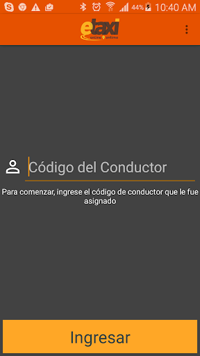 Android application eTaxi-Choferes screenshort