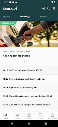 Tostrams Technische Analyse Screen 2
