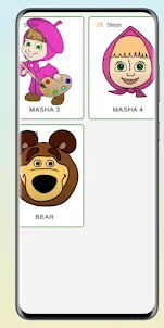 Cómo dibujar Masha y el oso