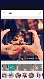 PiP Camera. Efeitos de natal