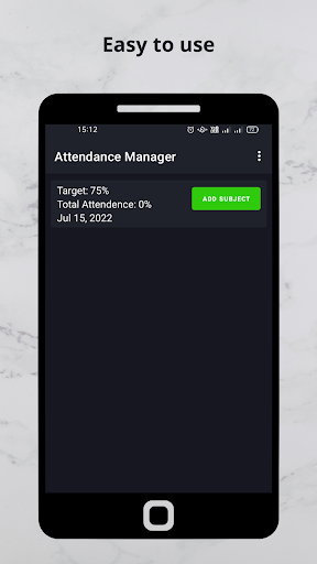 Android application Attendance Manager screenshort