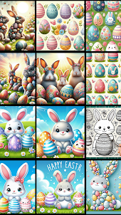 Easter Eggs Coloring By Number