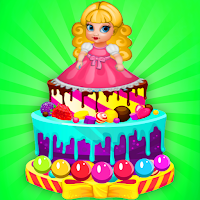 Игра принцессы в шоколадный торт: кукла-торт