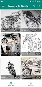 Motorcycle Sketch Drawing