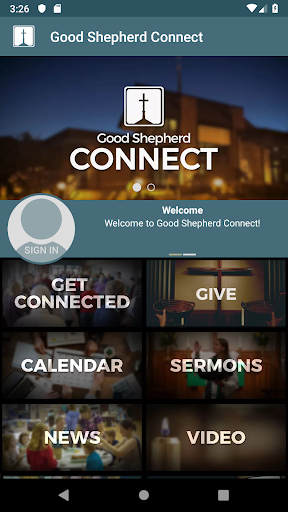 Android application Good Shepherd Connect screenshort