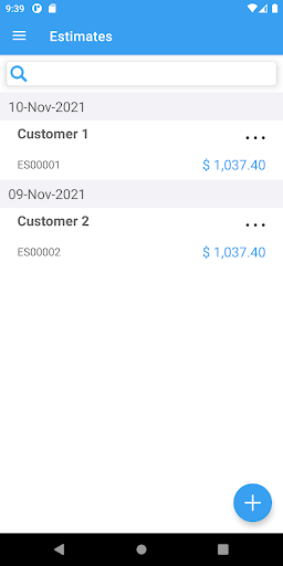 Android application Job Estimate Maker, Invoice+ screenshort