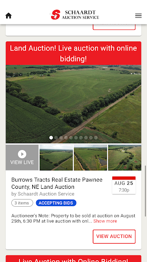Schaardt Auction Service Screen 3