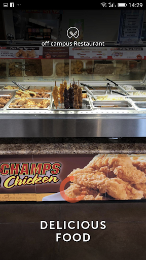Android application off campus Restaurant screenshort