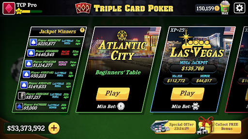 Triple Card Poker - Three Card 8